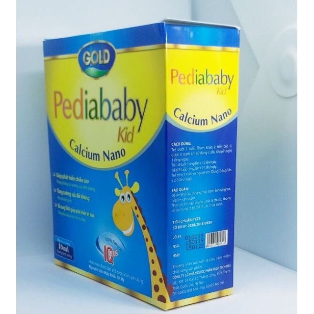 Pediababy kid Gold bổ sung canxi cho bé