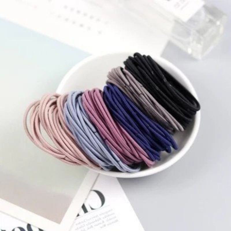 Túi zip 100 sợi cột tóc hàn quốc dễ thương mix 5 màu