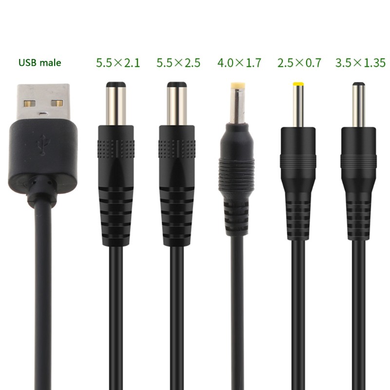 Dây cáp sạc Usb Dc / 5.5x2.1 5.5x2.5 3.5x1.35 4.0x1.7 2.5x0.7 nhiều loại tùy chọn