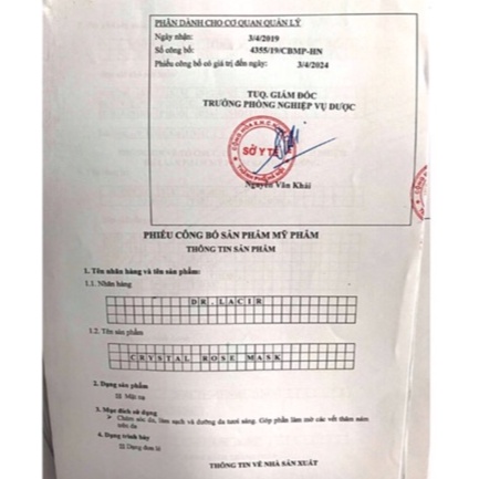 Mặt nạ❣️freeship❣️MẶT NẠ THẠCH ANH KHÔ DR.LACIR - phục hồi da, sáng da, dưỡng ẩm