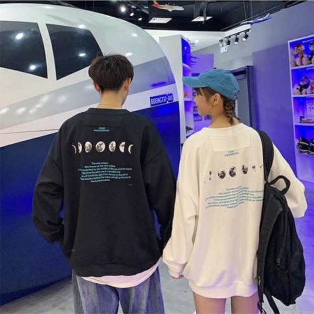 Áo Nỉ ● Mua 1Tặng 1 quà kèm siêu cute ●Sweater cặp Moon. Es