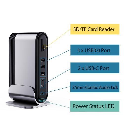 Siêu Phẩm 16in1 Bộ Chia Port HUB USB Chia Bộ Sạc Thành 16 Cổng Chuyển Chuyên Dòng Macbook Pro Air Ipad Pro Surface Pro 4