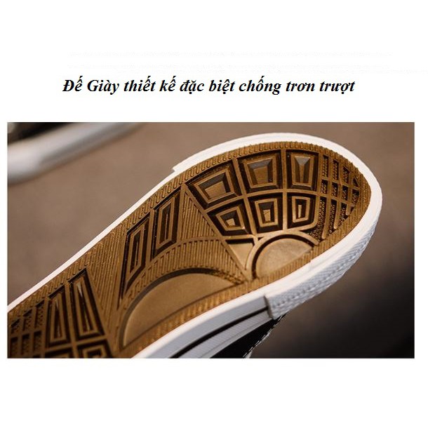 Giày trẻ em cá tính từ 2 - 14 tuổi CG24 ĐEN