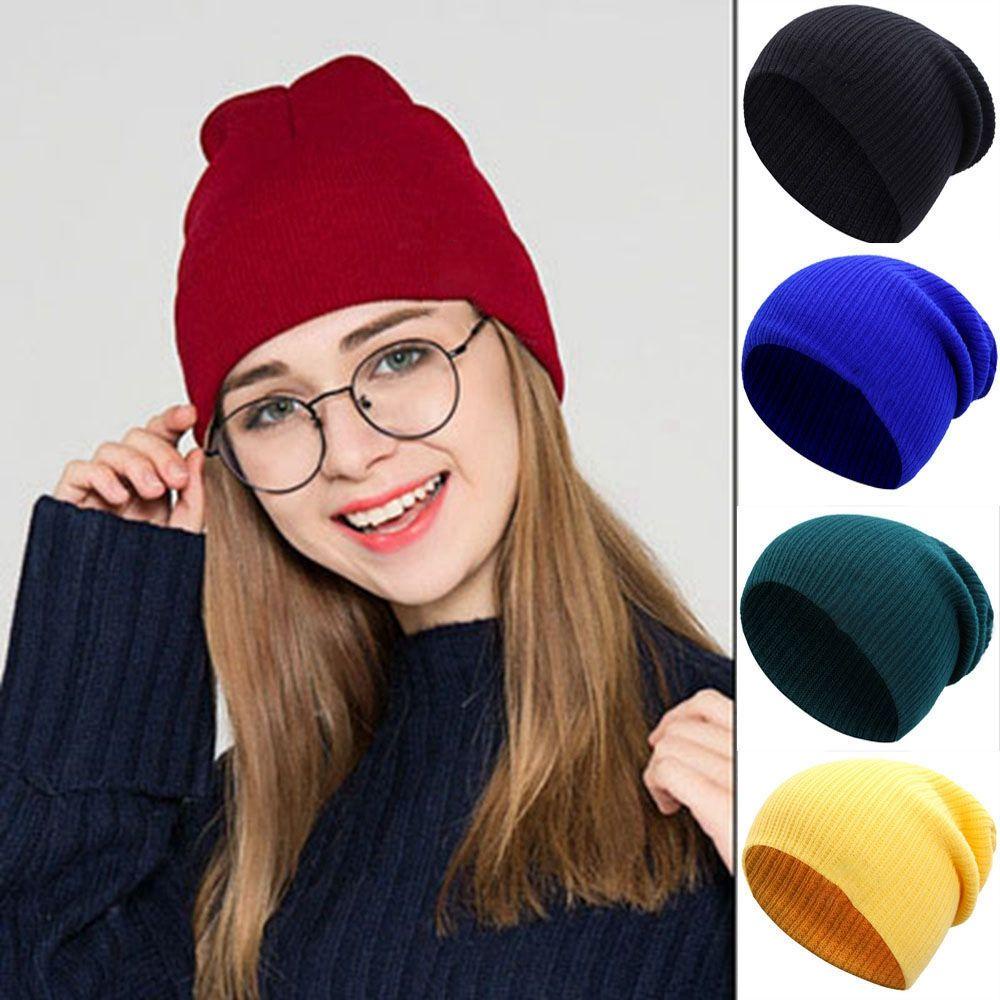 MAYSHOW Mũ Len Beanie Cao Cấp Màu Trơn Dễ Thương Cho Nữ
