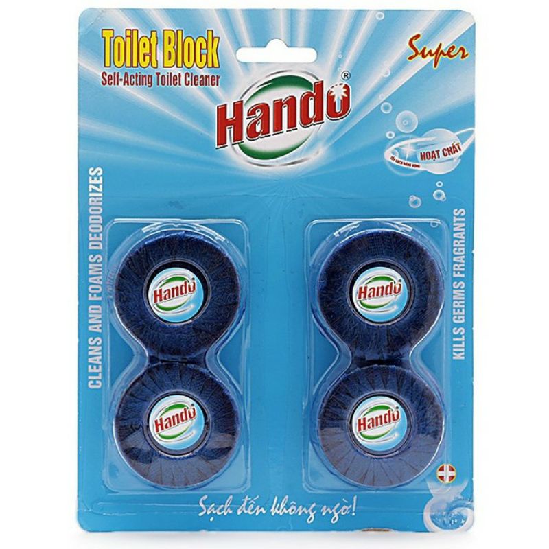 Vỉ 4 viên tẩy bồn cầu Hando ( VỈ 4 VIÊN)