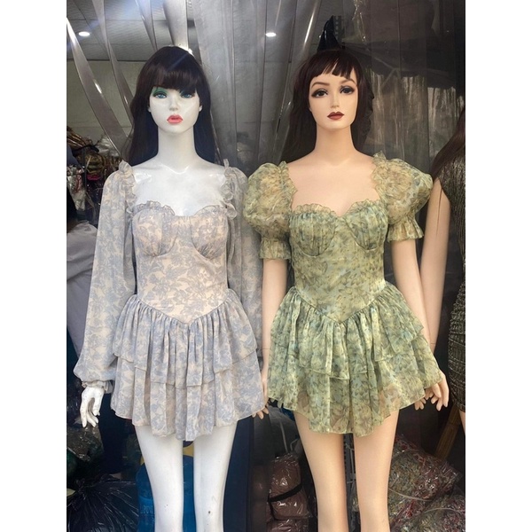 Đầm xanh hoa nhí