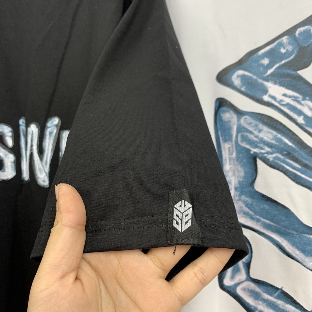 Áo Thun Phom Rộng Tay Lỡ SWE Xương, Vải Cotton 75% Co Giãn 4 Chiều.