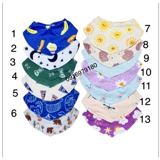 Yếm tam giác chất cotton xuất dư cho bé trai bé gái size 0-4 tuổi