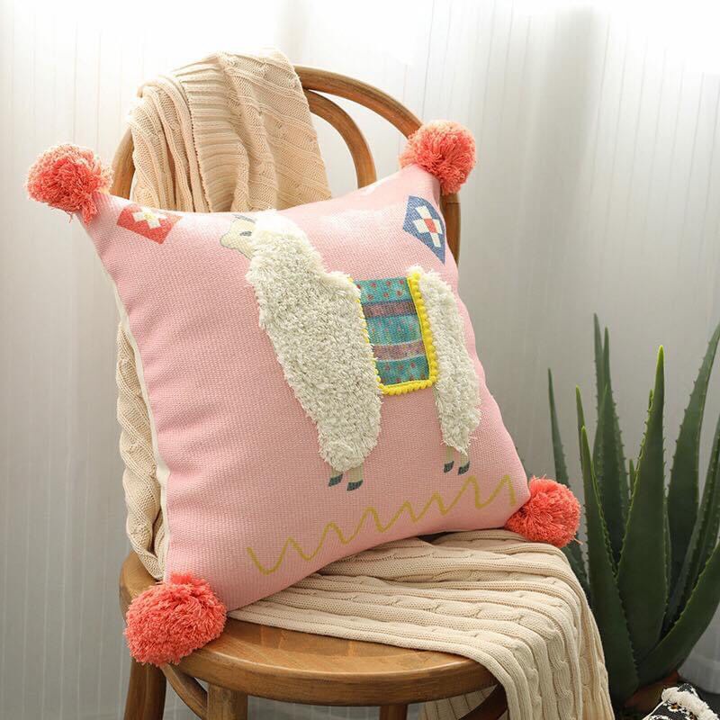 Bộ vỏ gối vuông cao cấp trang trí sofa thiết kế theo phong thuỷ ngũ hành - Thảm Vintage