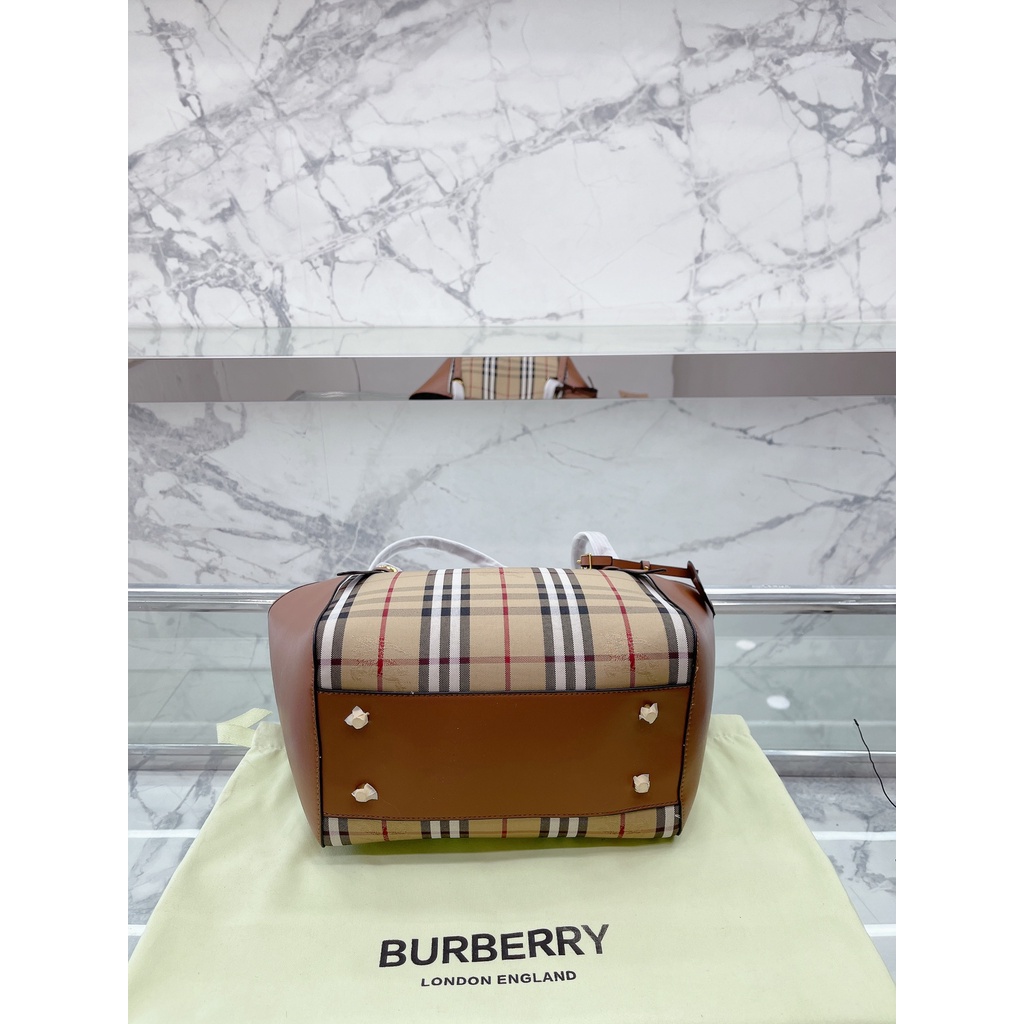 Burberry Tote bag handbag cổ điển da bò túi xách nữ Shopper Bags