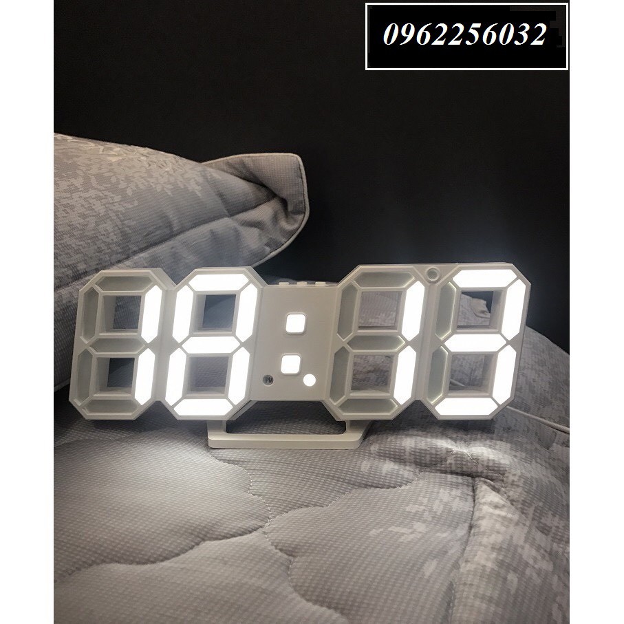 Đồng hồ LED 3D treo tường, để bàn thông minh TN828 Smart Clock