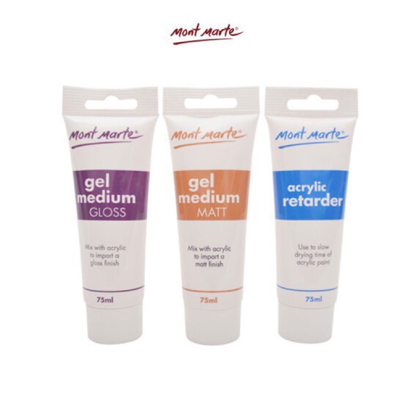 [Dung môi Acrylic] Medium Mont Marte - Matt/Gloss/Retarder - dạng gel / lỏng