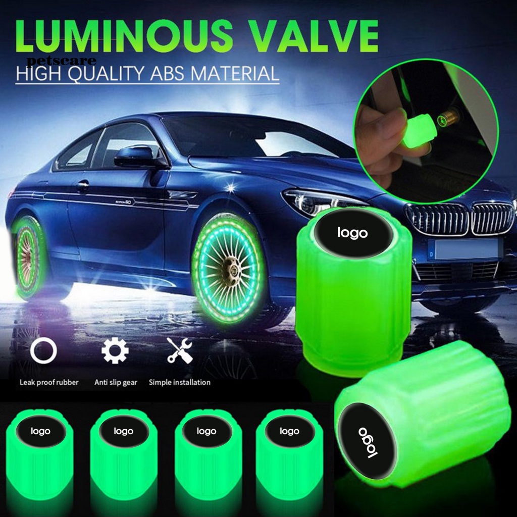 Nắp đậy van bánh xe kiểu dáng lốp phát sáng ban đêm/ chống rò rỉ QCA