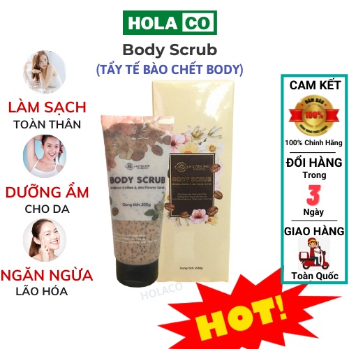 Tẩy tế bào chết body Huyền Phi làm sạch tế bào chết toàn thân giúp da mịn màng dung tích 200g