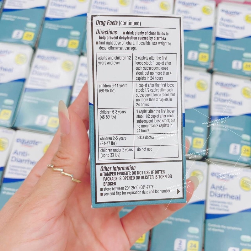 Hộp 24 viên uống cầm tiêu chảy rối loạn tiêu hóa Aquate Anti Diarrheal chuẩn Mỹ