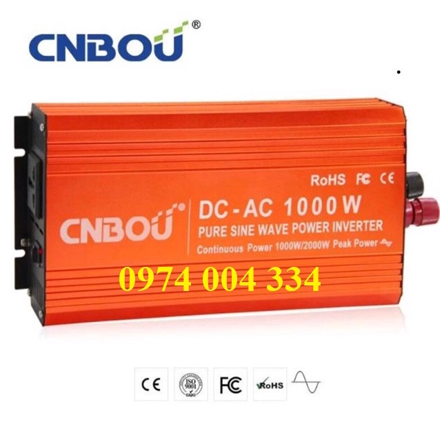 Kích điện CNBou pure sine 1000W