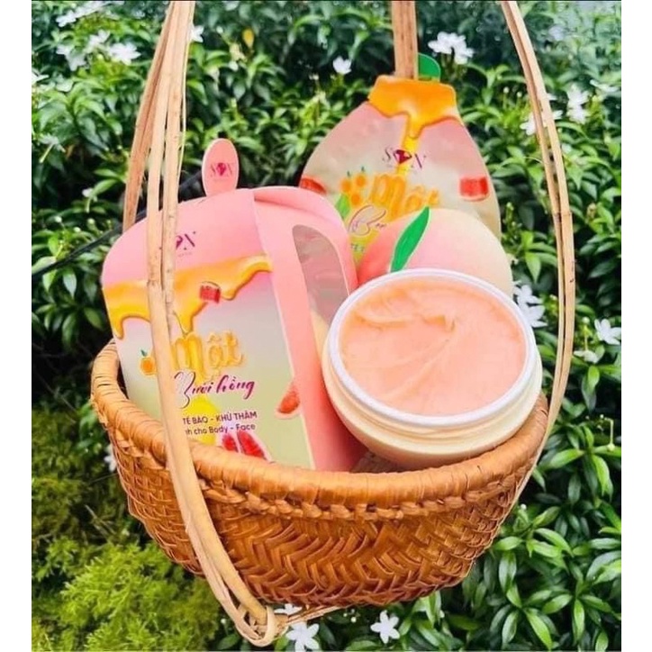 Tẩy Tế Bào chết cho Mặt và Body mật bưởi hồng