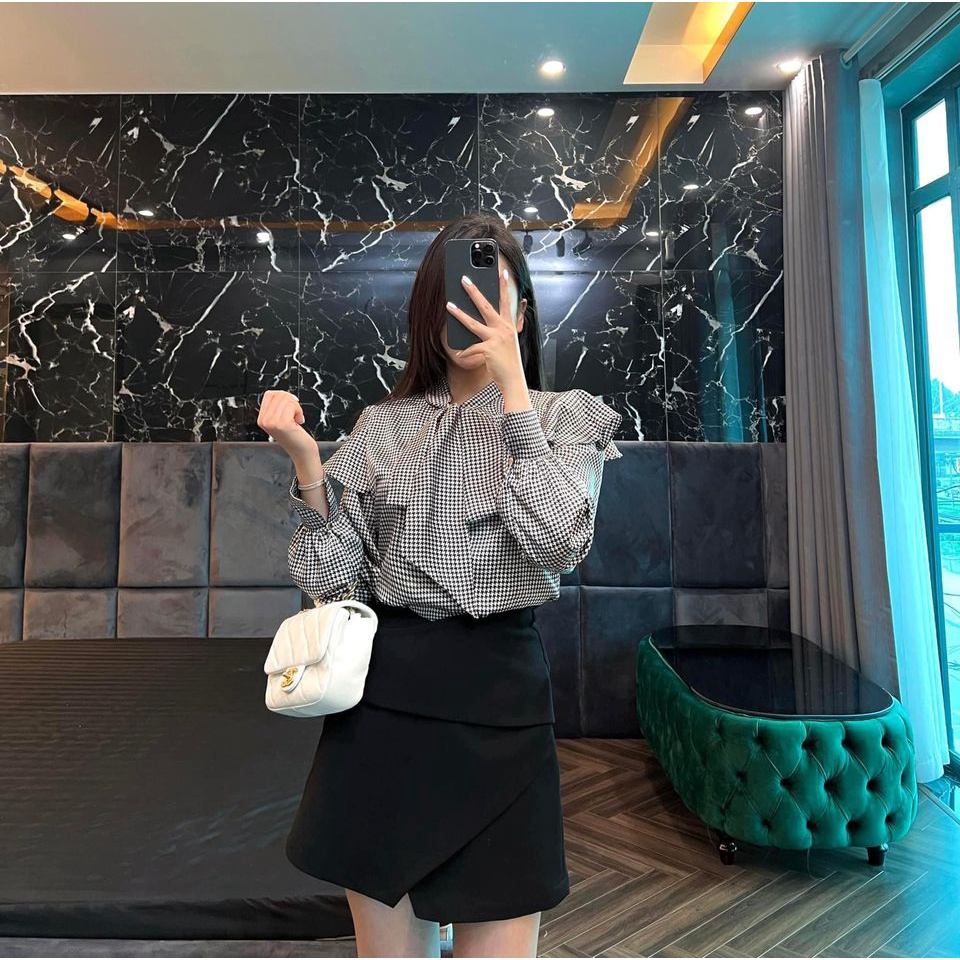 Áo Sơ Mi Nữ Công Sở Dài Tay NKN Kelly Thiết Kế Cổ Buộc Nơ Thanh Lịch Sang Trọng, Chất Liệu lụa cao cấp