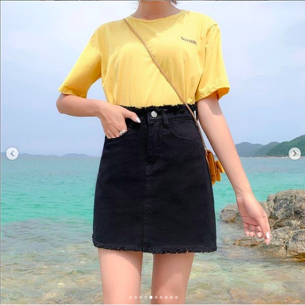 [BIGISZE GIÁ RẺ 50-120kg S-5XL] Chân váy ngắn chữ A jean nữ bigsize thả lai dành cho các bạn dáng người mập béo