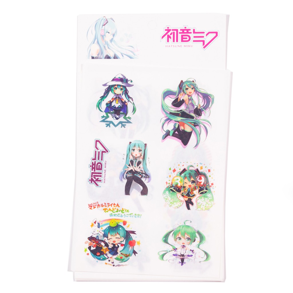 Bộ 6 Sticker Anime - Hatsune Miku [AAM] [PGN30]