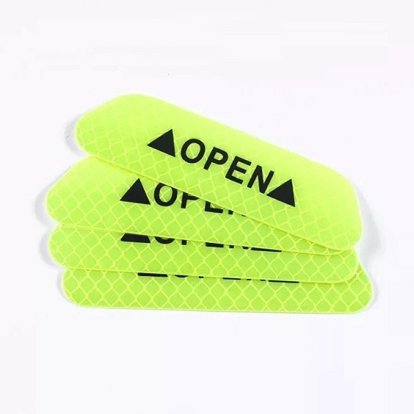 Bộ 4 Miếng Dán Phản Quang OPEN Cảnh Báo An Toàn Xe Ô Tô