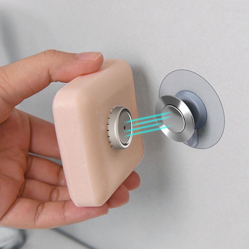 Giá Đỡ Xà Phòng Nam Châm Màu Bạc Tiện Dụng