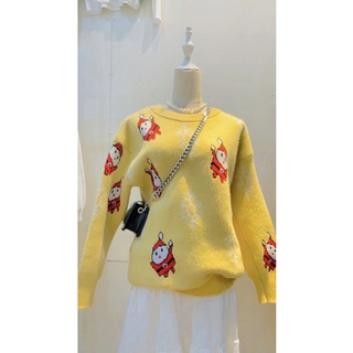 Áo len hoạ tiết noel xinh ( tất cả mọi hình ảnh đều là shop HIN tự quay cam kết 100%)