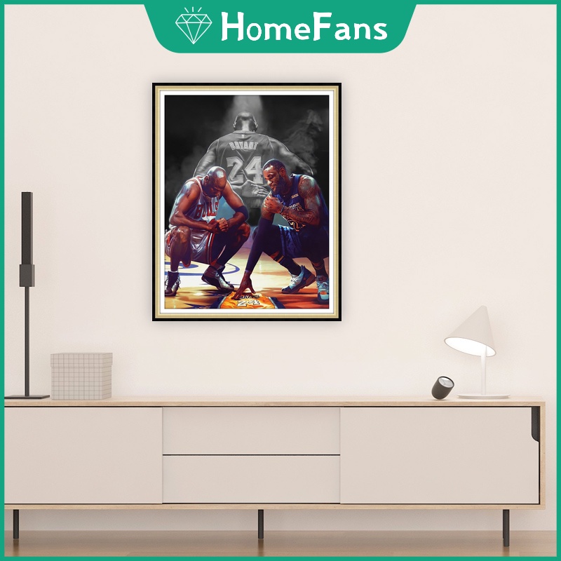 Bộ Tranh Đính Đá 5D Tự Làm Hình Ngôi Sao Bóng Rổ 30x40cm / 40x50cm Trang Trí Nhà Cửa