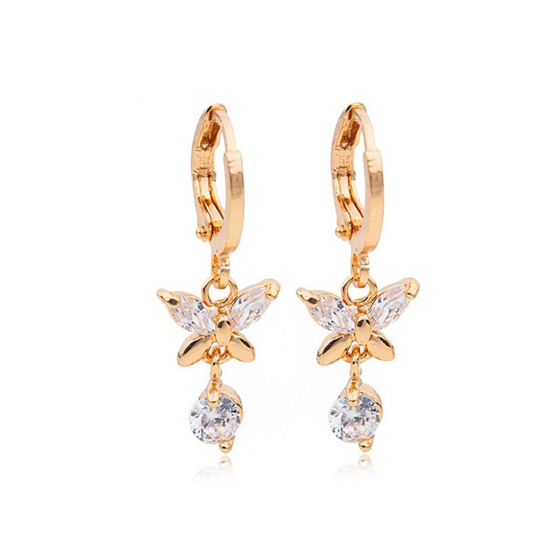 Đôi Khuyên Tai Hợp Kim Hình Nơ Đính Đá Phong Cách Hàn Quốc Cho Nữ