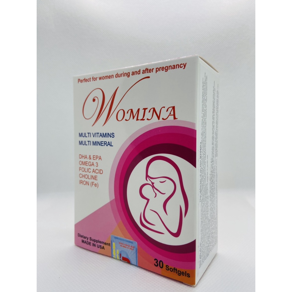 Viên uống Womina Bổ Bầu Mỹ - Bổ sung Vitamin và Khoáng chất cho bà Bầu I Nhập khẩu chính hãng Mỹ.thuochieuqua
