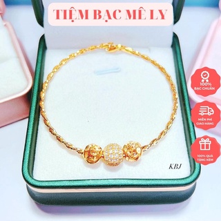 Lắc tay bạc xi vàng cầu bi, Tiệm Bạc Mê Ly cam kết bạc chuẩn