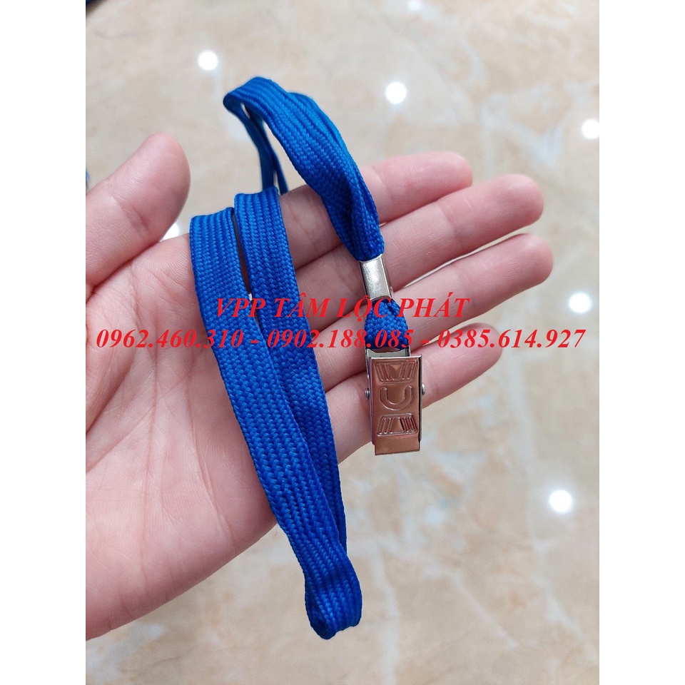 SỈ 100 Chiếc DÂY DÙ KẸP SẮT , bản rộng 1cm - Dây đeo thẻ nhân viên