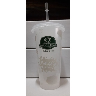 [THANH LÝ] Ly đổi màu Giáng sinh Phúc Long 710ml