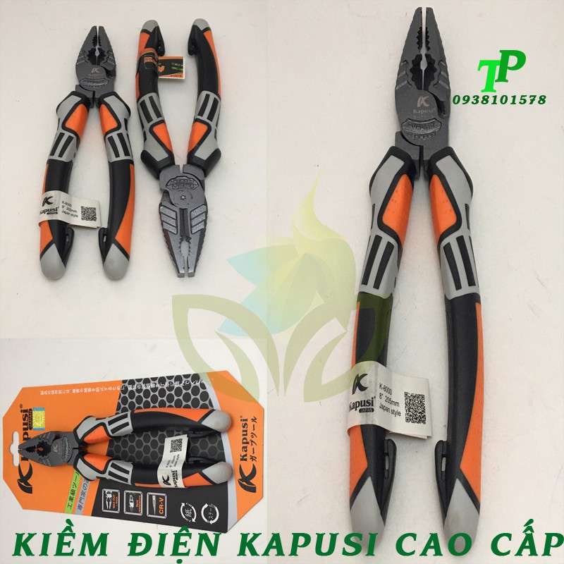 Kìm điện đa năng công nghiệp Nhật Kapusi JAPAN thép CR-V cao cấp, thiết kế tiên tiến tiết kiệm 30%
