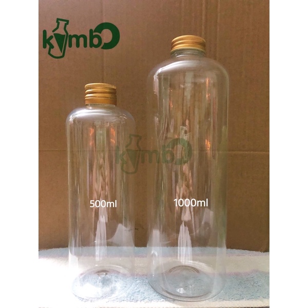 Chai pet 500ml dáng thon và dáng bầu nắp nhôm