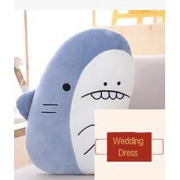 ❥A-❥-45cm Sea Animal Plush Doll Toy Stuffed Bolster Gift Shark Whale Hippo Alligator