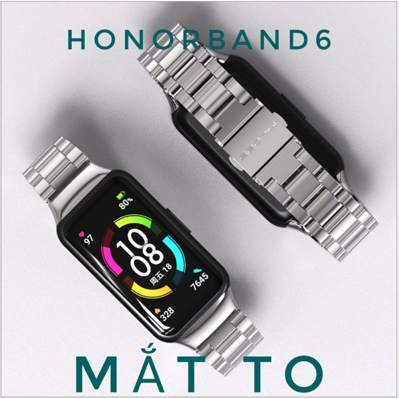 (SẵnVN) Dây đeo kim loại Milanese / Mắt to Huawei band 6 / Honor band 6 / Honor band 5 / 4 ( honorband 4 / 5 )