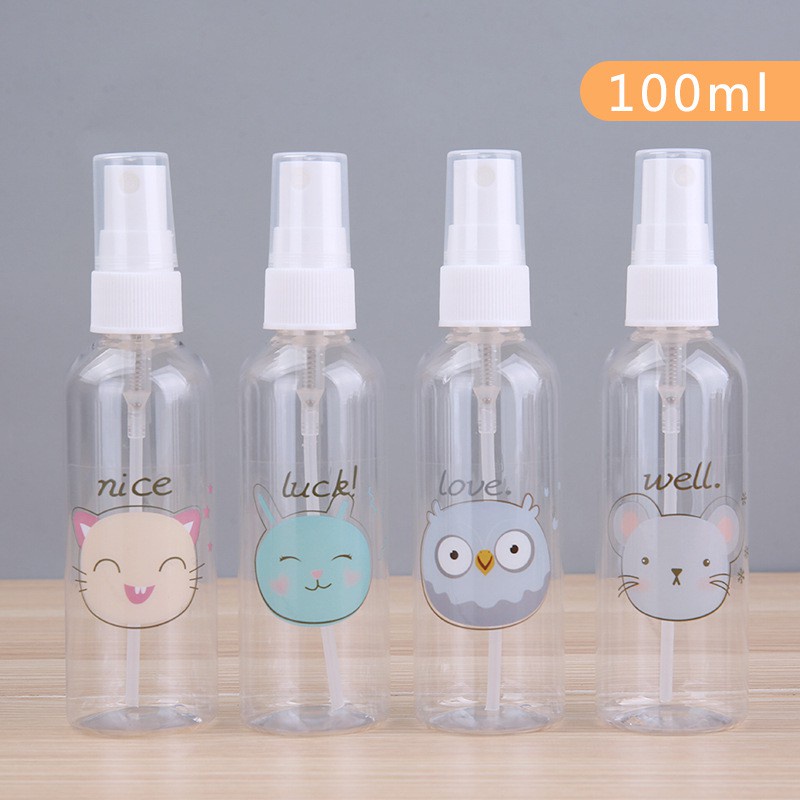 Lọ Xịt Dung Dịch Phun Sương 100ml, lọ pet đựng mỹ phẩm mini