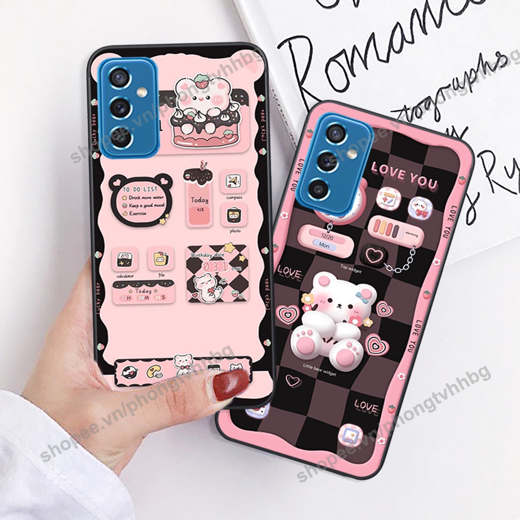 Ốp lưng Samsung M52 5G gấu,thỏ trắng , đồng hồ dễ thương cute cực đẹp