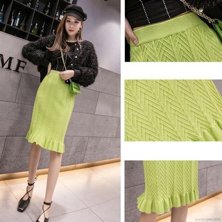 Váy len đuôi cá dài lưng cao thời trang cho nữ