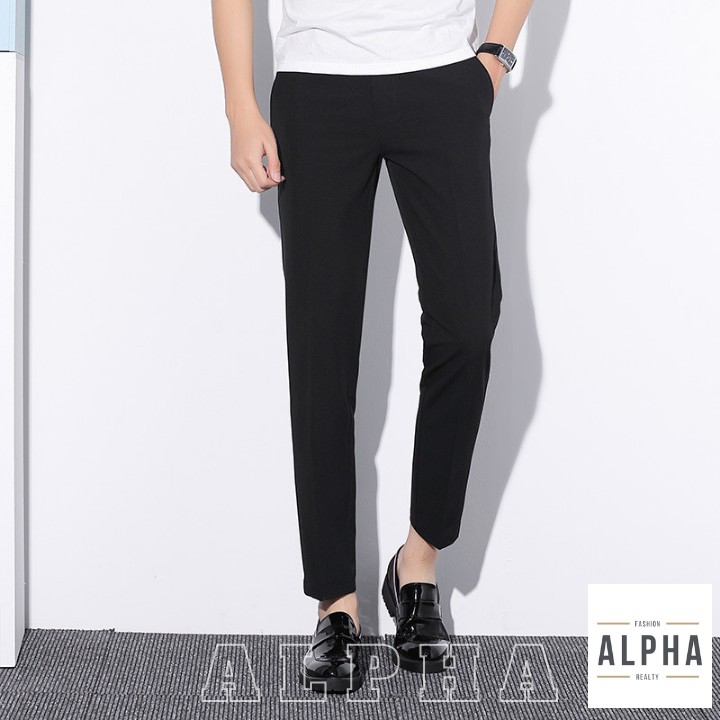 Quần tây nam hàn quốc (màu đen) ống côn dáng body, phong cách thời trang nam cao cấp | BigBuy360 - bigbuy360.vn