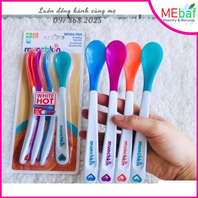[Tách Lẻ] Thìa Mềm Báo Nóng Munchkin [ Set 4 ]