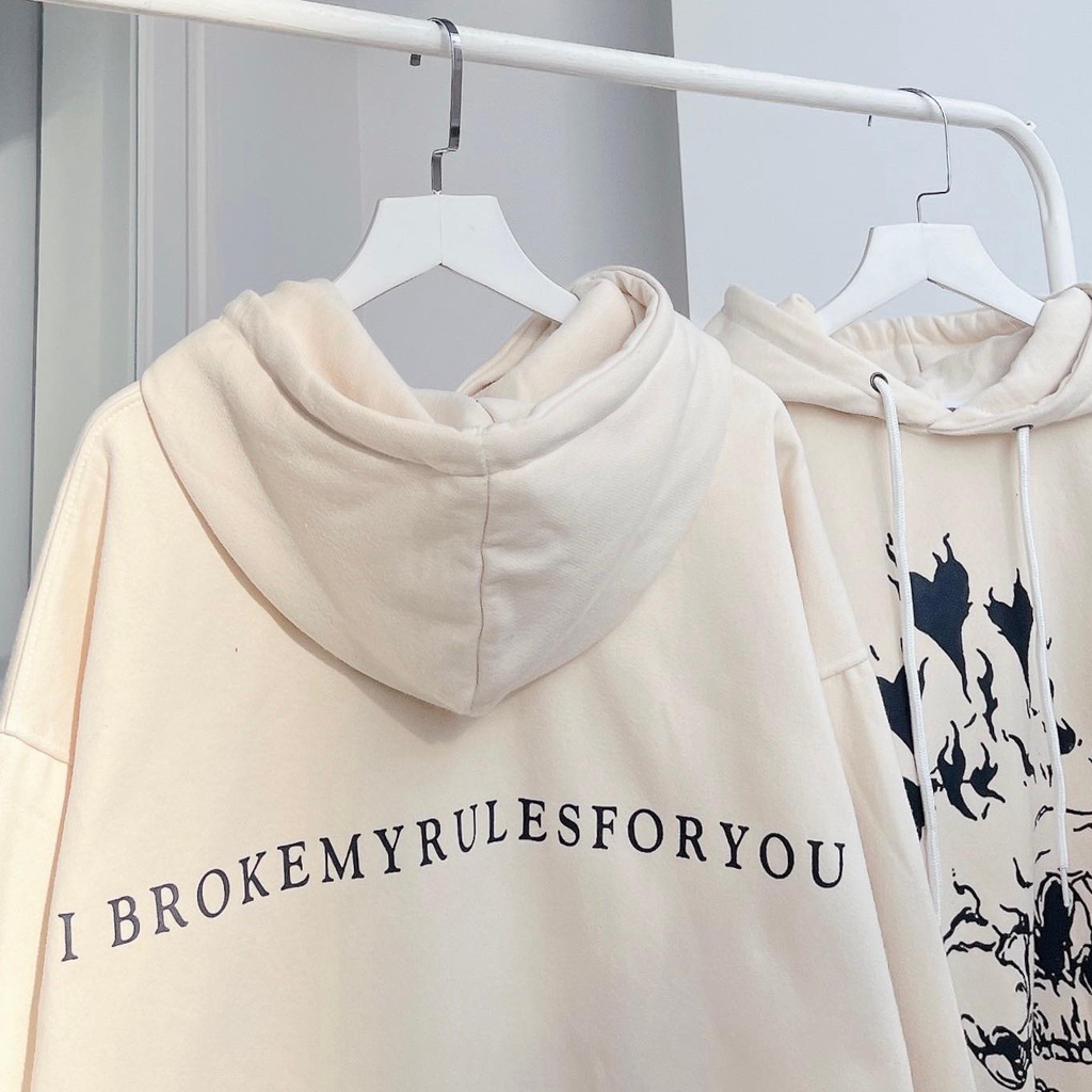 [sẵn]Áo Hoodies tay dài form rộng in chữ You
