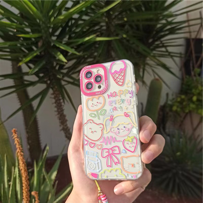 Casing Samsung Galaxy S23 A02S A03S A53 A23 A33 A13 A52 A52S A32 A72 A12 A22 Lte A50 A50S A30S A71 A51 A31 A20 A30 A21S M12 M22 M32 S20 FE S22 S22+ S21 S21+ Ultra Plus 4G 5G Angel Eyes Colorful Cartoon Graffiti Girl Clear Shockproof Soft Phone Case STD 18