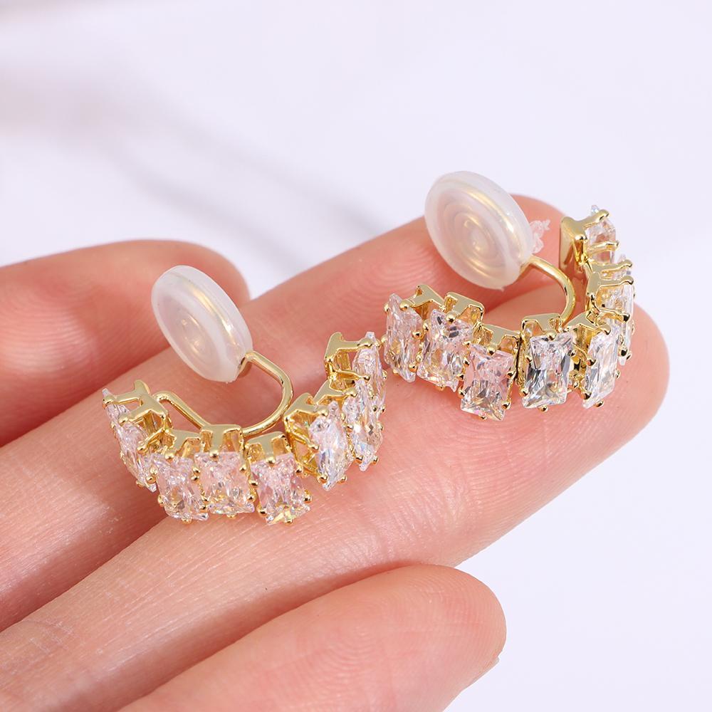 Khuyên Kẹp Vành Tai Thời Trang Cá Tính|Khuyên Đeo Vành Tai Đính Đá Nhiều Màu Sắc Thời Trang Cho Nữ