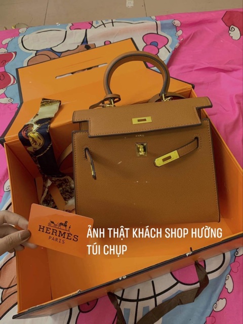 Túi Kellyyyyyy tag đồng size 20, 25 chất siêu đẹp tặng kèm khăn lụa(không hộp) | BigBuy360 - bigbuy360.vn