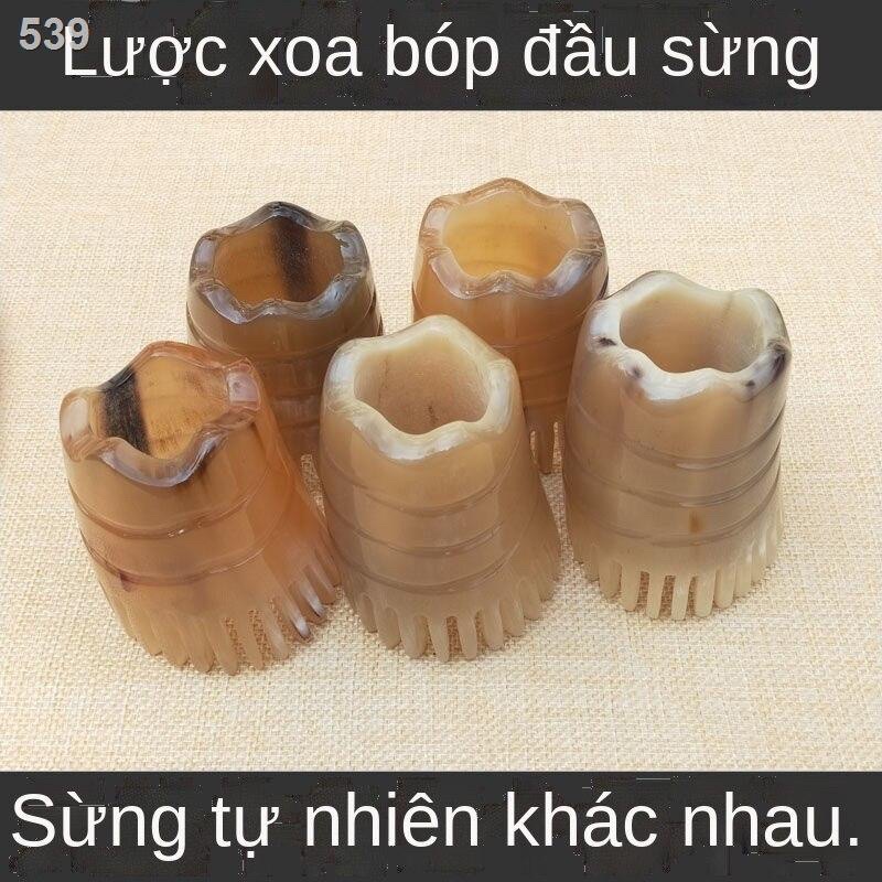 Lược sừng tròn massage đầu