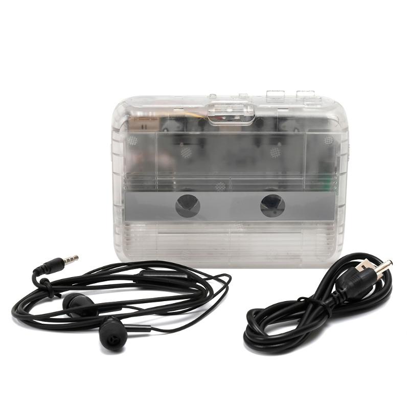 Máy phát băng cassette radio FM trong suốt đầu vào-ra tương thích Bluetooth