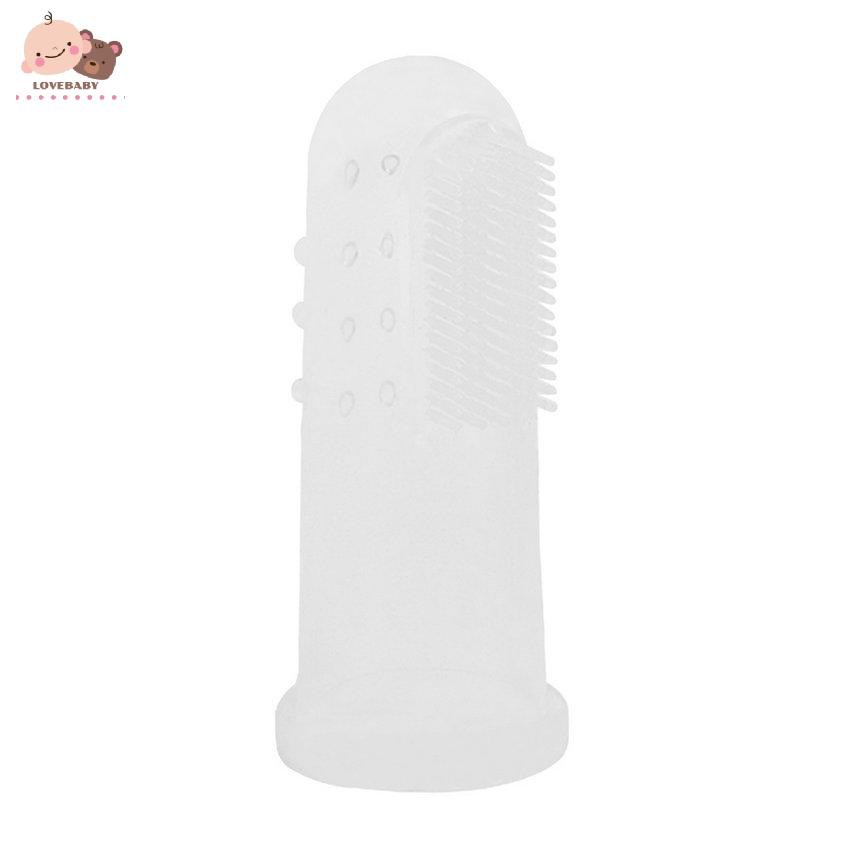 Bàn chải đánh răng đeo ngón tay bằng silicon an toàn tiện dụng