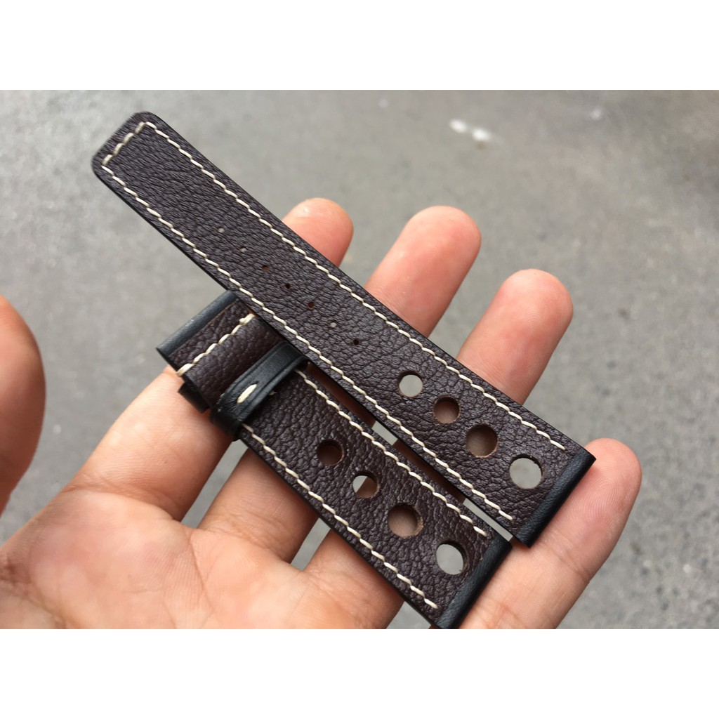 Dây đồng hồ da bò Handmade khâu tay nhập khẩu kiểu dáng thể thao